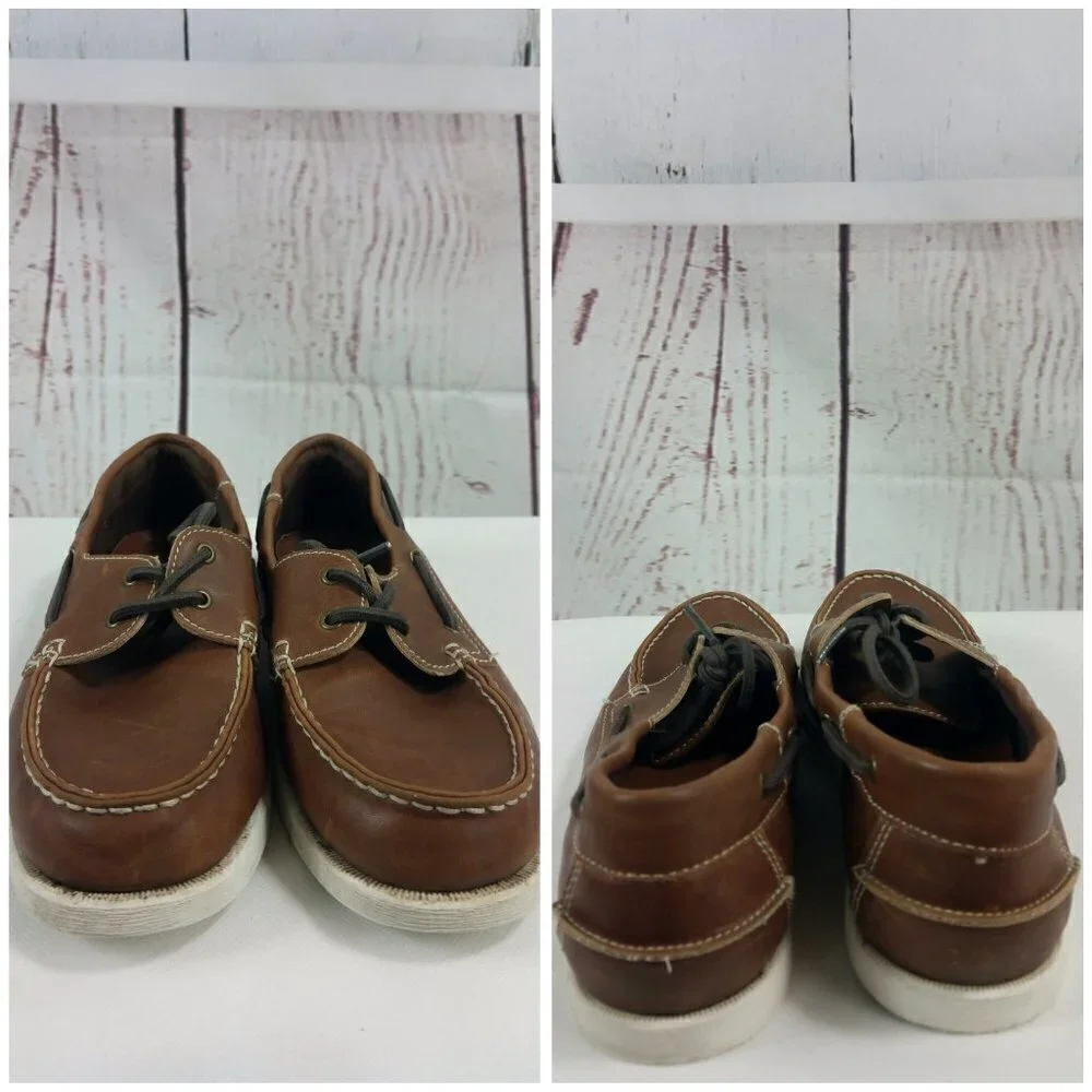 Merona Men's Brown Two Eye Boat Shoes 8.5M